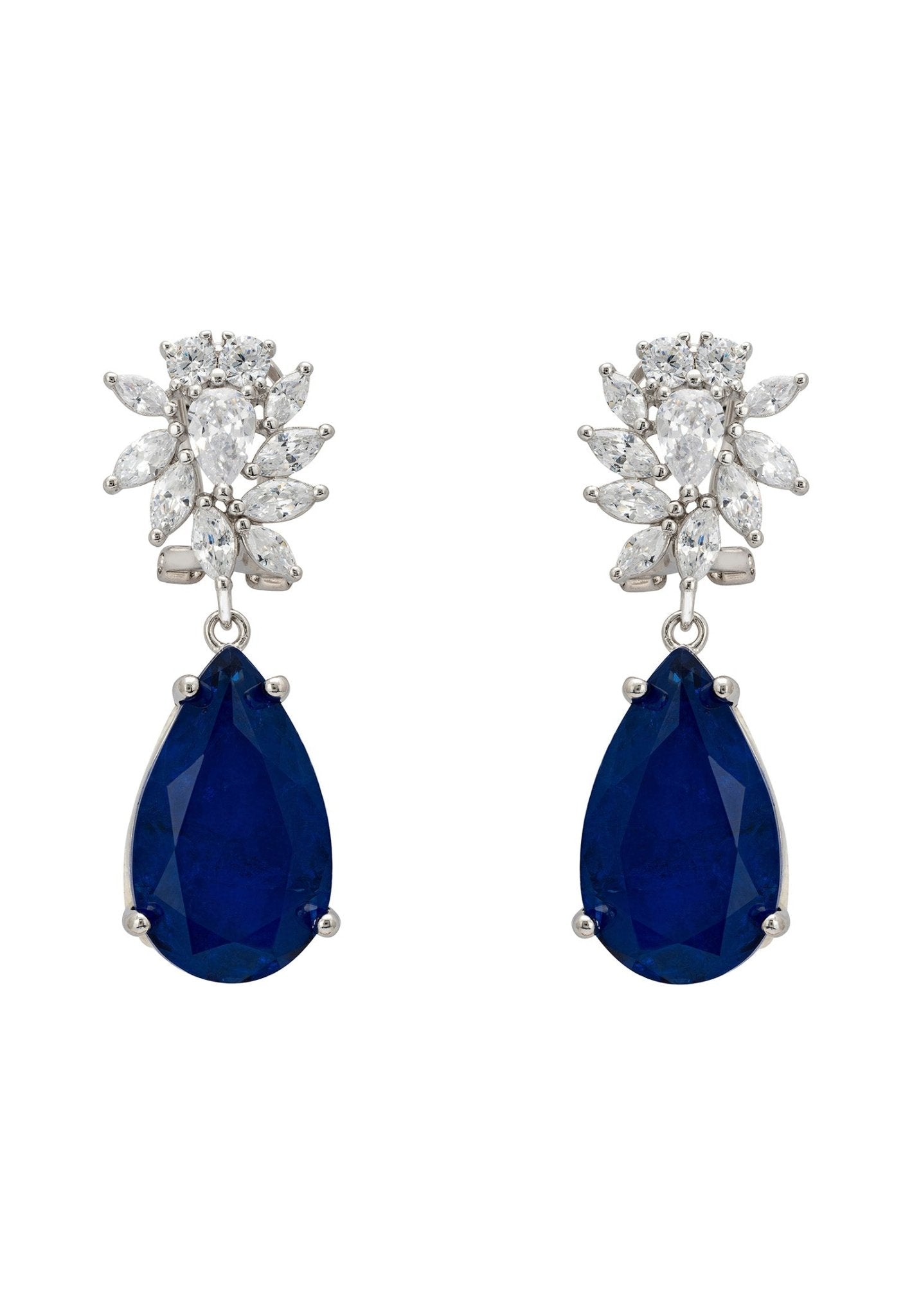 Sapphire on sale teardrop earrings