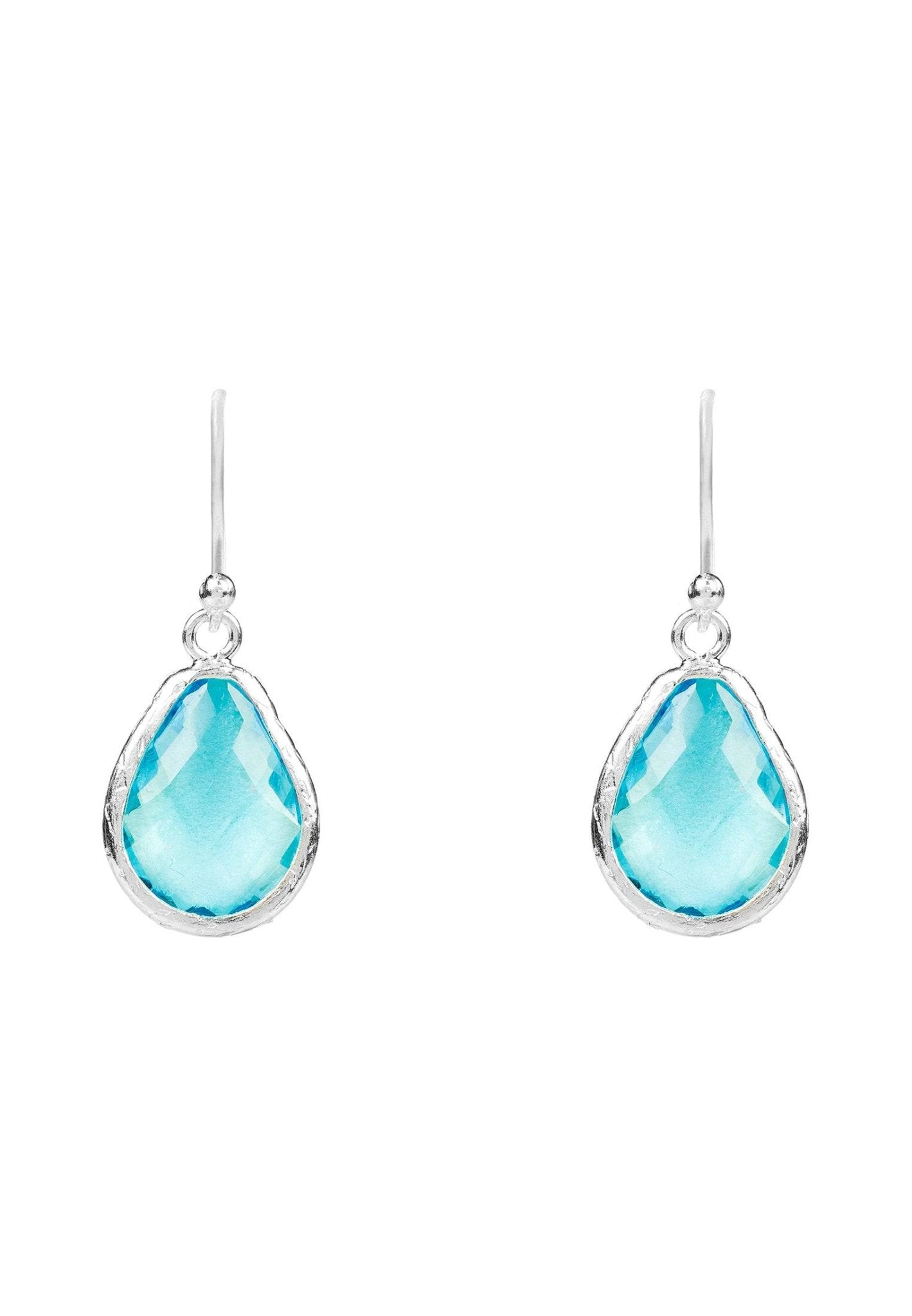 Tuscany Gemstone Drop Earring Silver Blue outlet Topaz Hydro