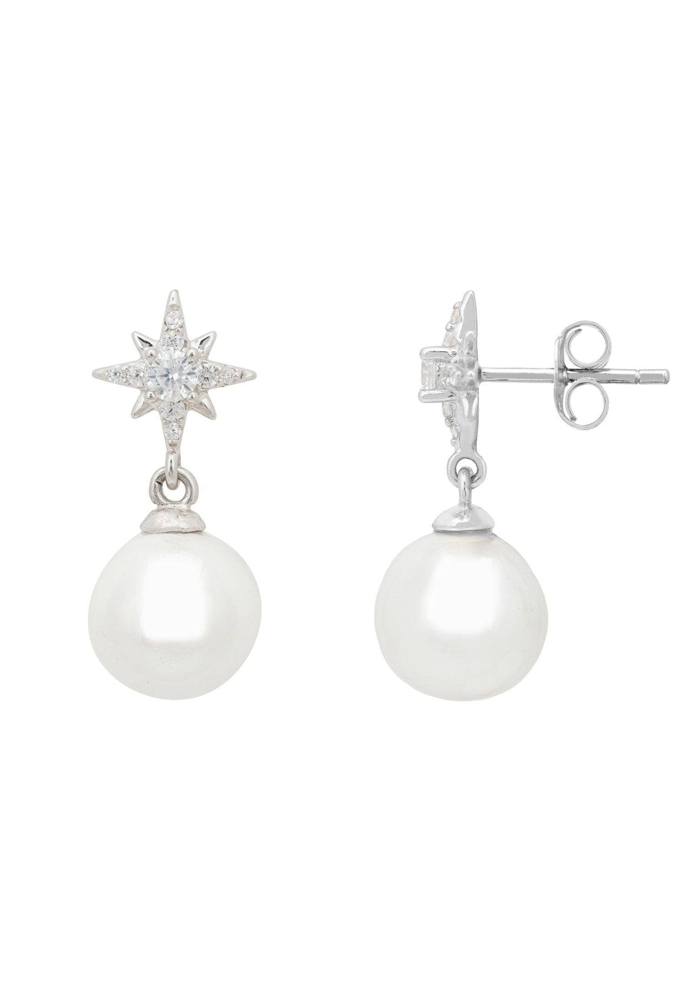 Star sale pearl earrings