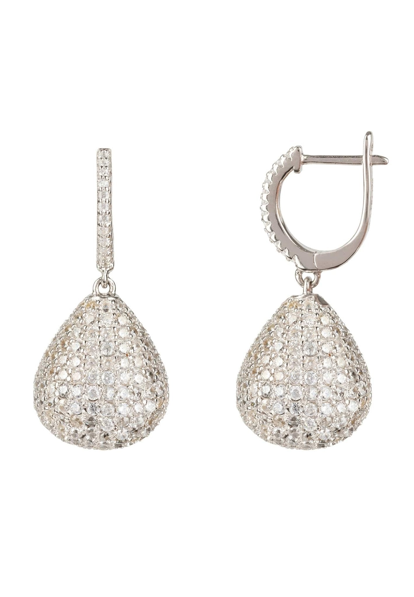Georgini Sterling Silver Zirconia Pear Drop Earrings - Linda & Co