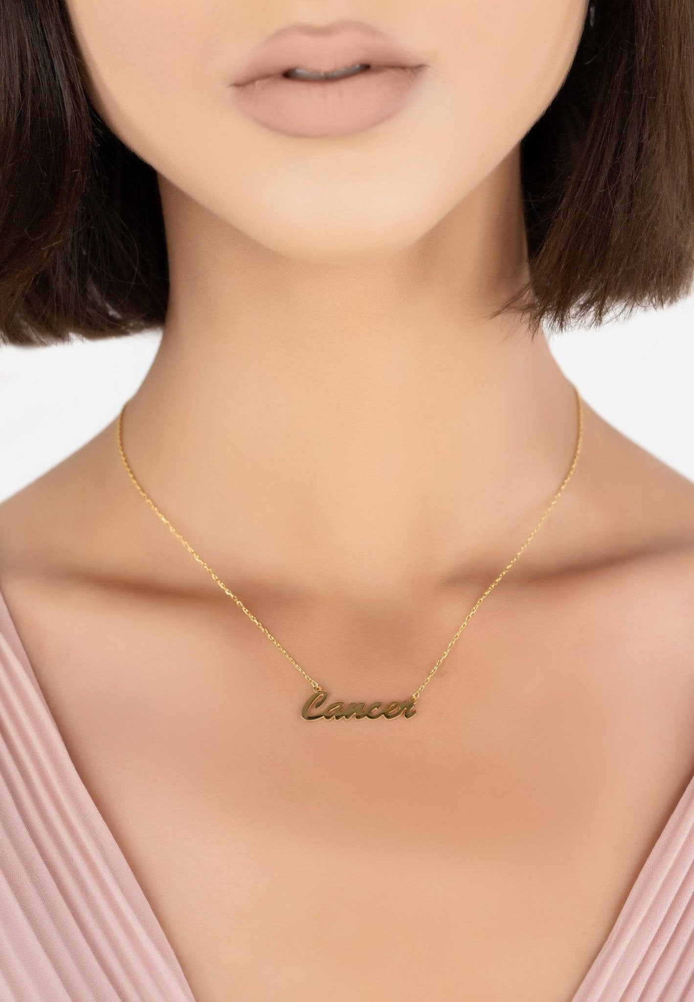 Zodiac shop name necklace